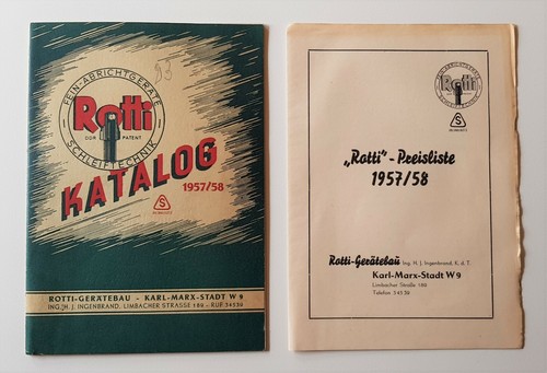 Alter katalog rotti gerätebau - alter,