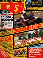 Zeitschrift MO Motorrad #8 von 1985 Suzuki RG 500 Gamma Enduro Spezial 