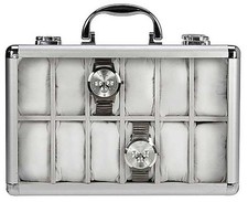 Alu-Uhrenkoffer für 12 Uhren