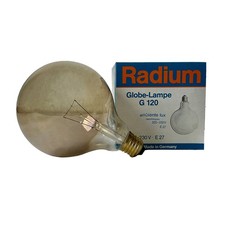 Radium Globe Glühbirne G120 60W E27 230V Rauchtopas Glühlampe warmweiß dimmbar