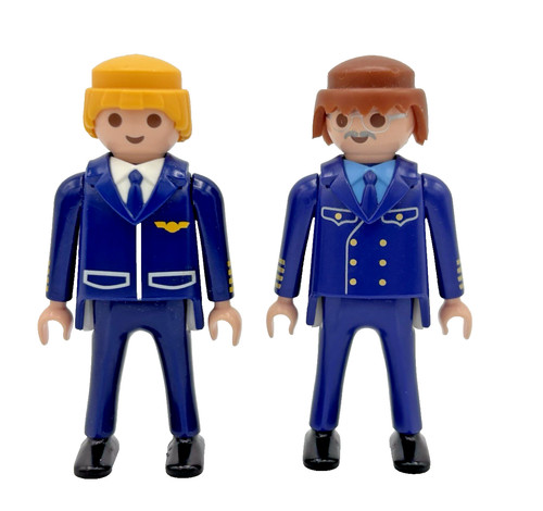 Playmobil pilot figur - pilot, zwei
