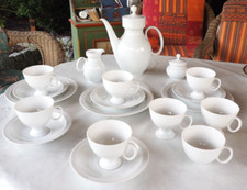 Antikes Kaffee Service 20 tlg. AK Kaiser Form 2000 mit Relief um 1960 #526-9