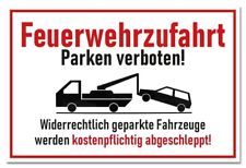 Feuerwehrzufahrt Halteverbot