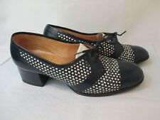 BALLY Suisse Damen Leder Halbschuhe 36 blau weiss Swing Rockabilly 3,5 E Vintage