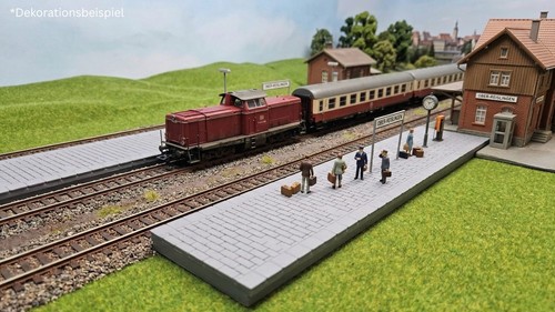 Bahnsteig zweigleisig - h0,