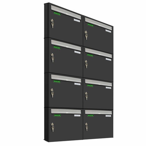 Basic 8er briefkasten - ral, 7016
