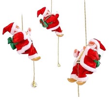Kletternder Weihnachtsmann mit Musik, Elektrische Deko für Fenster & Wände