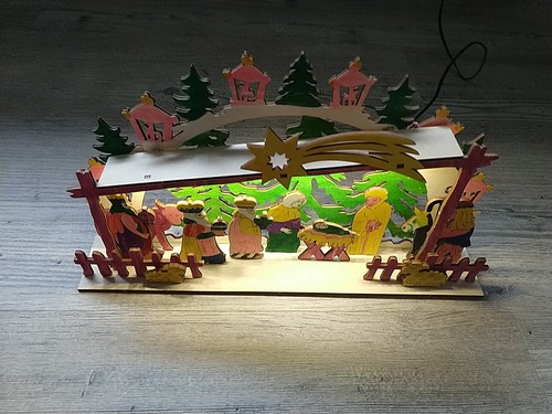 Krippe holz weihnachten - holz,