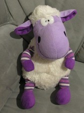 Plüschtier Schaf weiß lila