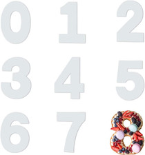 Zahlenform Zum Backen, 9 Stück Number Cake, 12 Zoll Backform Zahlen Groß, Weiss 