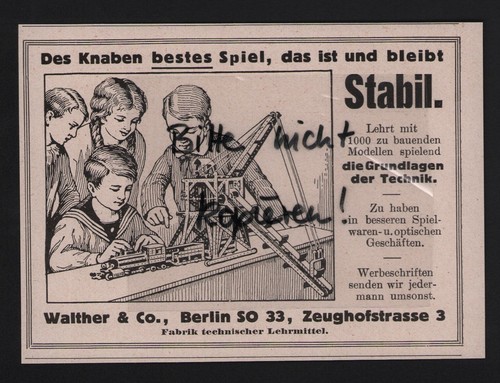 Berlin werbung 1925 walther - werbung, 1925,