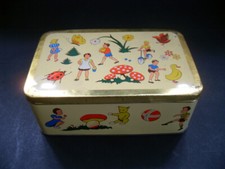 Blechdose Mondamin Vanillin-Zucker - 50er Jahre mit typischen Kindermotiven