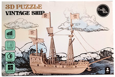 Segelschiff Holzbausatz Modellbau Holz Schiff 3D Steckpuzzle Holzpuzzle 23x29 cm