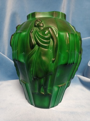 Art deco vase - deco, malachitglas