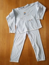 MAUZ Mädchen Schlafanzug Gr. 116 - Pyjama hellblau lang