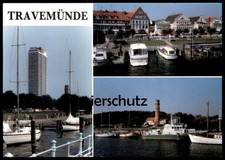 ÄLTERE POSTKARTE TRAVEMÜNDE ZOLLSCHIFF PRIWALL Schiff Zoll border police patrol 