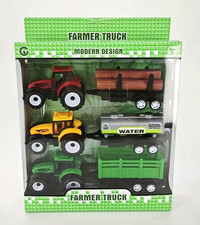 3 Farm Traktoren & 3 Anhänger