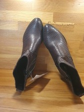 Firenze Stiefeletten Schlange Reptil Leder  Gr. 37 Braun NEU Neupreis 200€