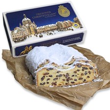 Original Dresdner Christstollen im Geschenkkarton echter Stollen mit Rosinen