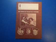 Original DDR Schulheft  liniert Wir Ehren die Helden des Friedens antik rar 1951