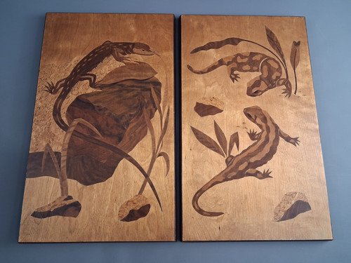 2er set ddr wandbild - 2er, intarsien