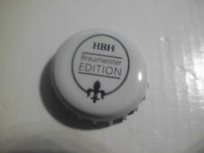 Gebrauchter, weiss-schwarzer Kronkorken HBH Braumeister EDITION