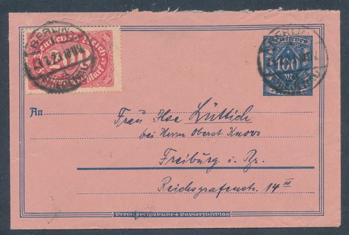 Rohrpost ganzsache ru 11 - dr.,,