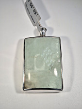 großer Anhänger Aquamarin Cabochon  31 Gramm Silber 925 Unikat  70