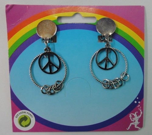 Ohrringe mit peace - peace-zeichen,