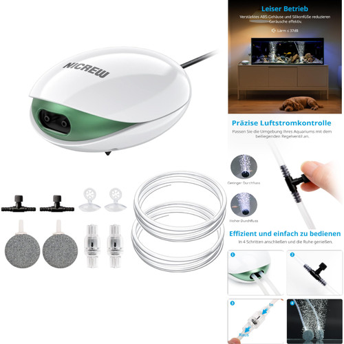 Aquarium luftpumpe 400 leise - 400, l