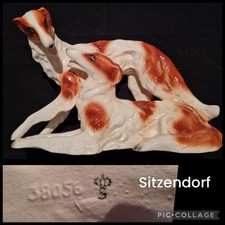 Skulptur 2 Hunde Barsoi