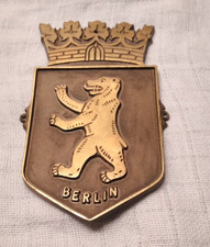 Alt Metall Wappen Messing