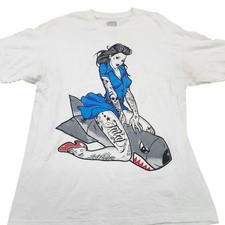 Mens Large White Tattoo Pinup