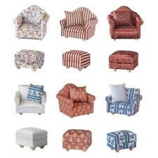 Miniatur Sessel 8x6,5x7 cm oder Sessel-Hocker 4,5x3,5x3,5 cm für Wichtel ua