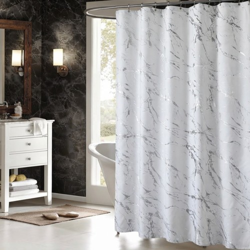 Duschvorhang polyester textil - duschvorhang,