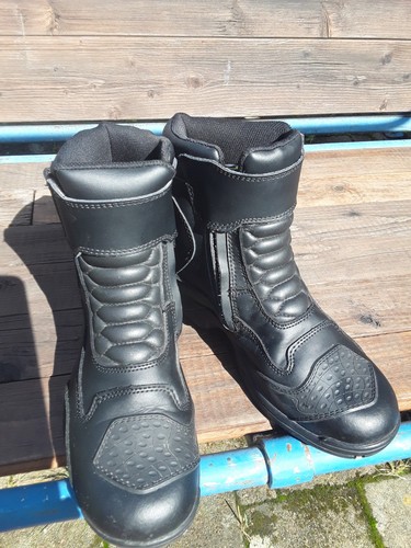 Motorradstiefel schwarz - schwarz, 39