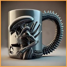 Aliens Kaffeetasse Relief
