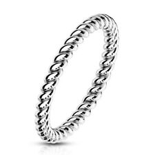 Damen Ring Edelstahl Geflochten Herren Stapelring Bandring Autiga®