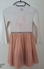 Kleid Gr. 128 Langarm Glitzer