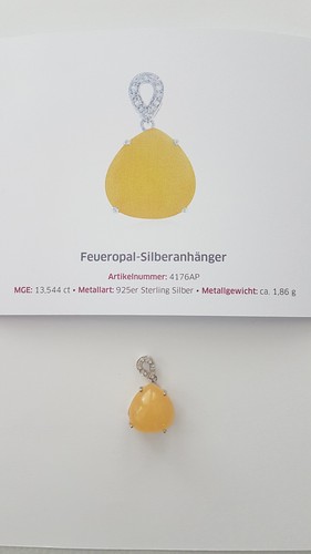 Feueropal silber anhänger - feueropal,