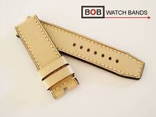 BOB MARINO ECHTLEDERBAND Kompatibel mit PANERAI u.ähnl HANDMADE 24-24 PALE CREME