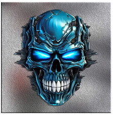 Totenkopf 3D Aufkleber Skull