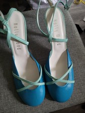 Holly Wood Pumps High Heels Absatzschuhe Riemchen blau türkis mint Leder NEU 39