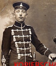 1x Foto Portrait,1. Leib-Husaren-Regiment Nr. 1,Danzig,Gdańsk,Totenkopf Ring,