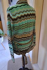 Ajour Long  Strickjacke zick
