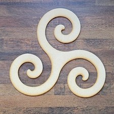 Großes Holz MDF Triskelion