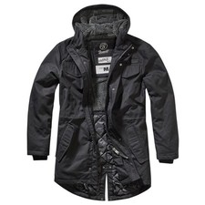 Brandit Marsh Lake Teddy Parka Schwarz S Jacke Gefüttert Flauschig Warm