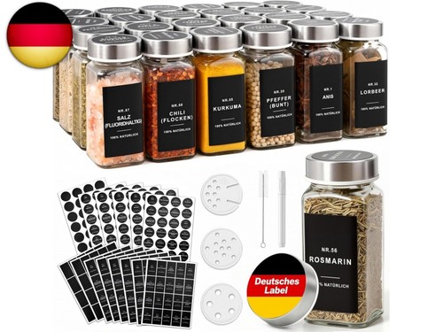 Gewürzgläser eckig set 120 - eckig,