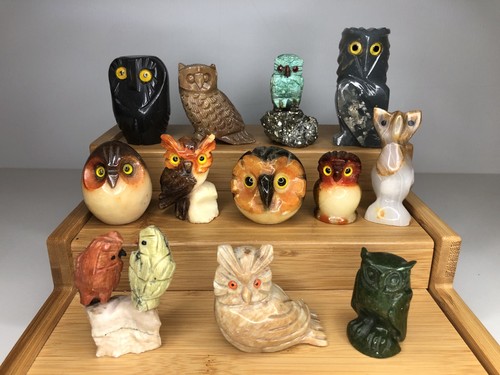 Vintage eulen figuren sammlung - vintage,
