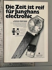 Die Zeit ist reif für Junghans electronic Dato-Chron 1970 Vintage Ad Werbung